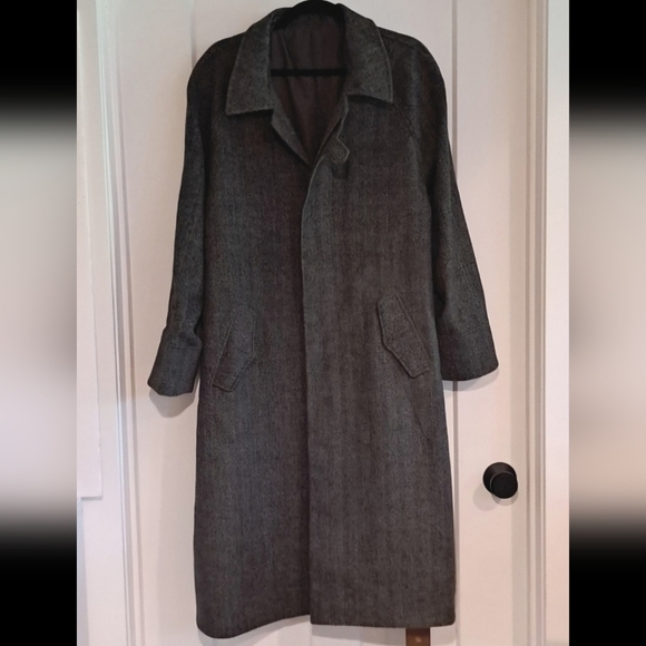 NWT Single Breasted Wool-Cashmere Overcoat (Grey) - Gentle Herd - Picture 10 of 16